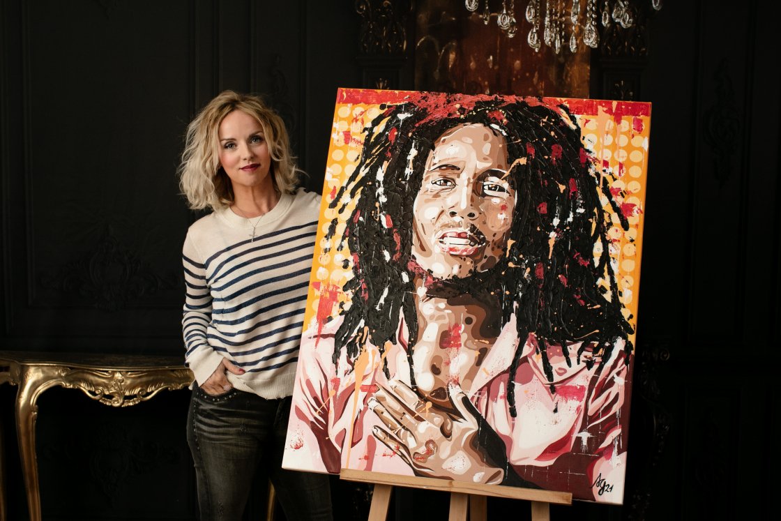 Sandrine Le Meilleur Pâtissier peinture sur toile